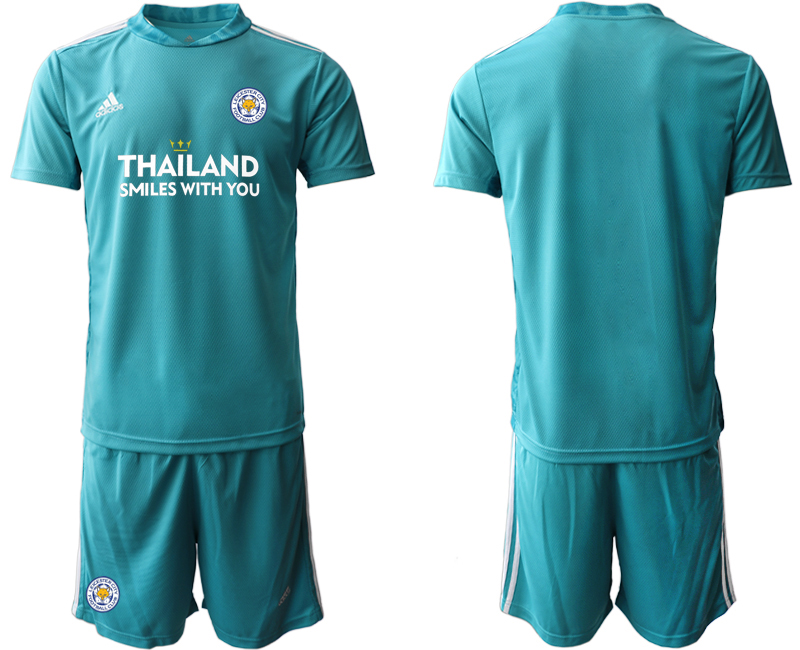 Men 2020-2021 club Leicester City blue goalkeeper Soccer Jerseys